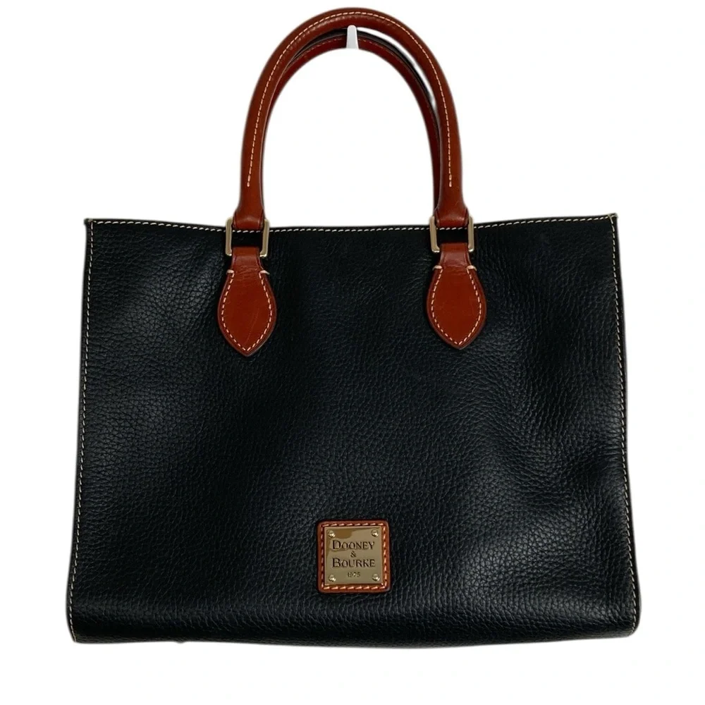 Dooney & Bourke Black Leather Janine Satchel Tote Bag